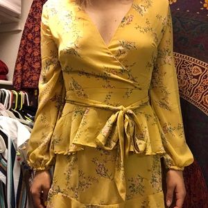 Yellow floral dress